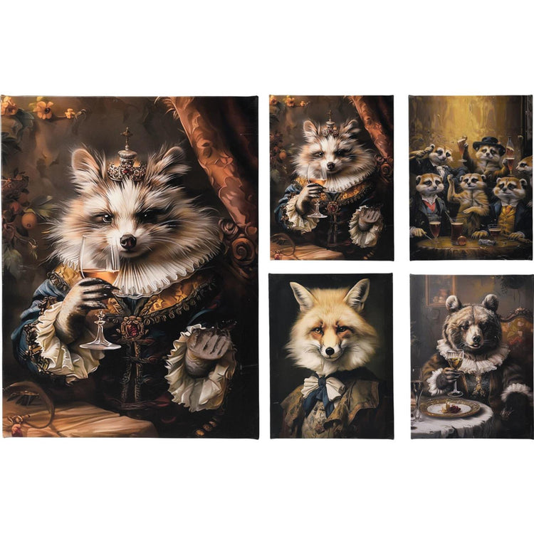 Animaux de peinture sur toile de style maison