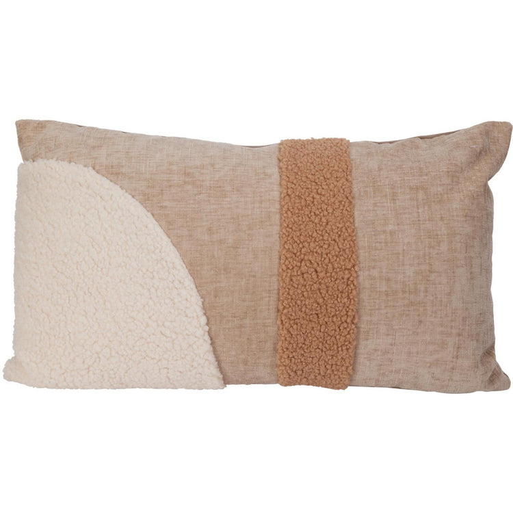 Coussin déco maison chenille 50x30cm