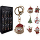 Porte-clés figurine de Noël 6ass