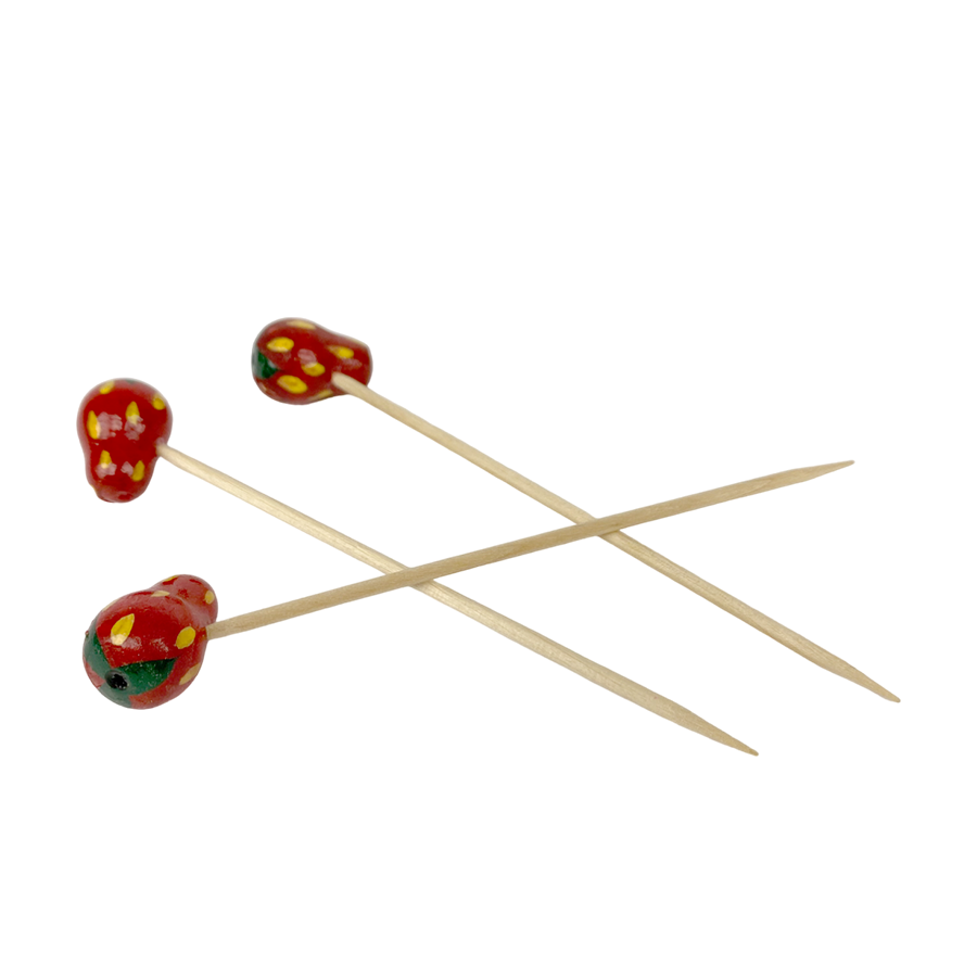 Brochettes de fraises bois 11,5cm 20 pièces