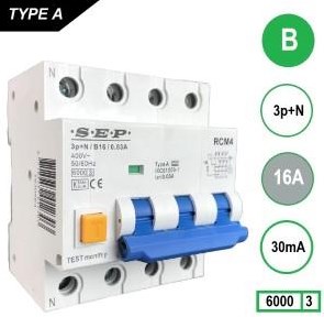 Disjoncteur différentiel 16a b kar 30ma 4p sep - 4518110