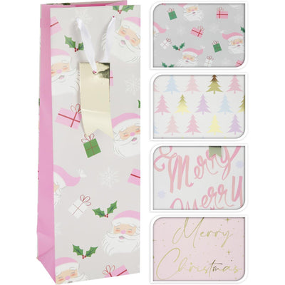 Sac cadeau de décoration pour bouteille de Noël