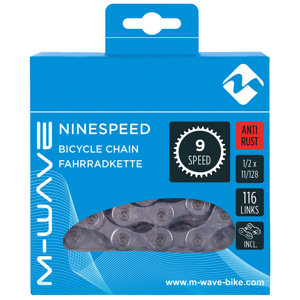 Collier M-Wave M-Wave (KMC) 9-SPEED 11 128 116 SCHAKELS ANTI ROEST IN BOX