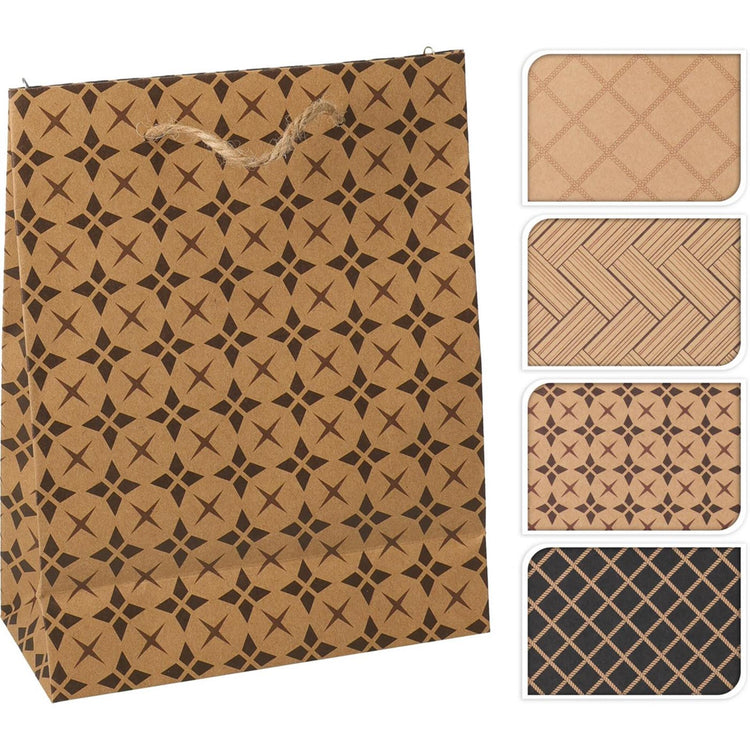 Sac cadeau déco maison kraft s