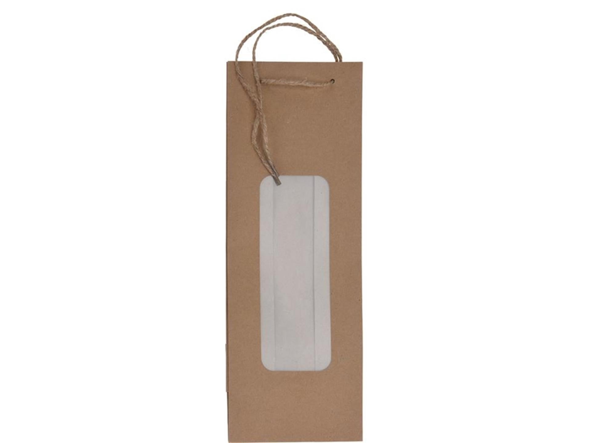 Sac pour bouteille de vin avec fenêtre
