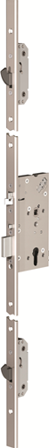 Serrure multipoint anti-panique de sécurité Abloy el166 | autobloquant | skg*** | dm60mm | pc72mm | plaque frontale inox 24x2000mm en forme de U - 10037667