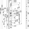Serrure multipoint anti-panique de sécurité Abloy el466 | poignée simple face contrôlée | autobloquant | skg*** | dm35mm | pc92mm | plaque frontale en acier inoxydable 24x2000mm en forme de U | 12 24 V CC | docteur 1+2+3+4 - 10037688