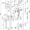 Serrure de porte anti-panique de sécurité Abloy el560 | poignée simple face contrôlée | autobloquant | skg** | dm80mm | pc72mm | plaque frontale en acier inoxydable 24x235mm arrondie | 12 24 V CC | docteur 1+2+3+4 - 10013887