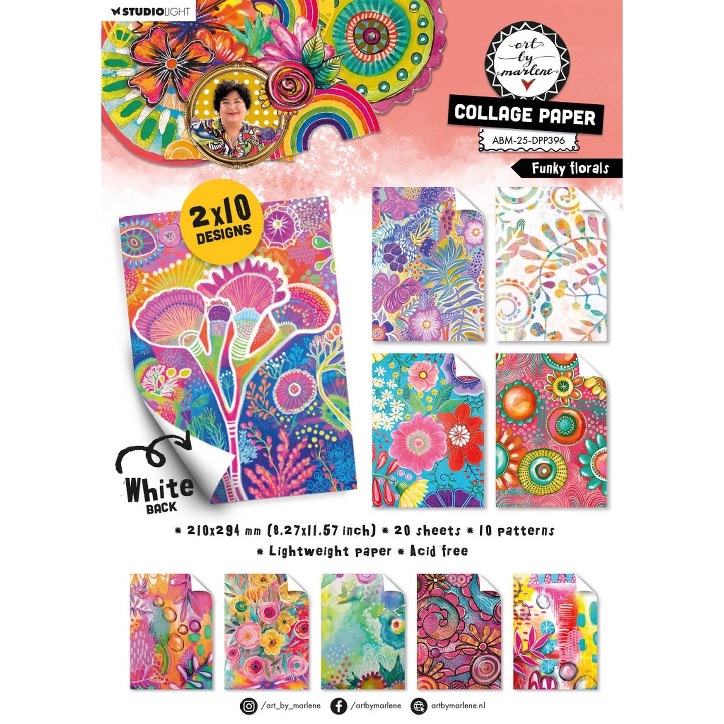 Studio Light • art par Marlene collage papier floral funky