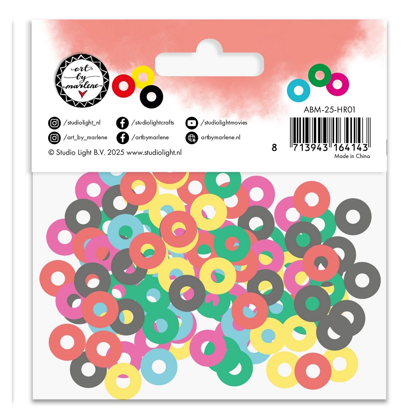 Studio light • art by marlene trou renforts couleur confettis