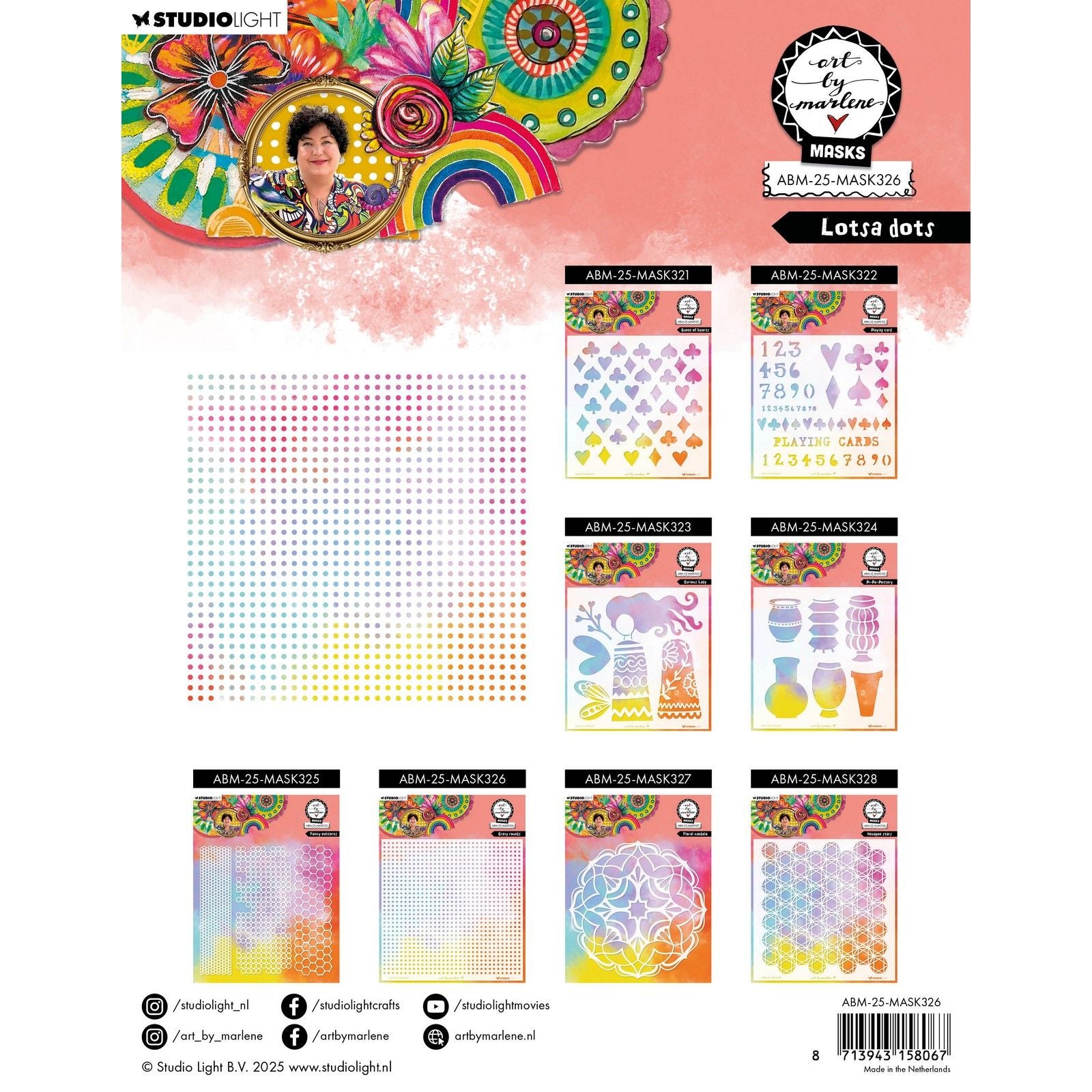 Lumière de studio • art par Marlene Mask Lota Dots