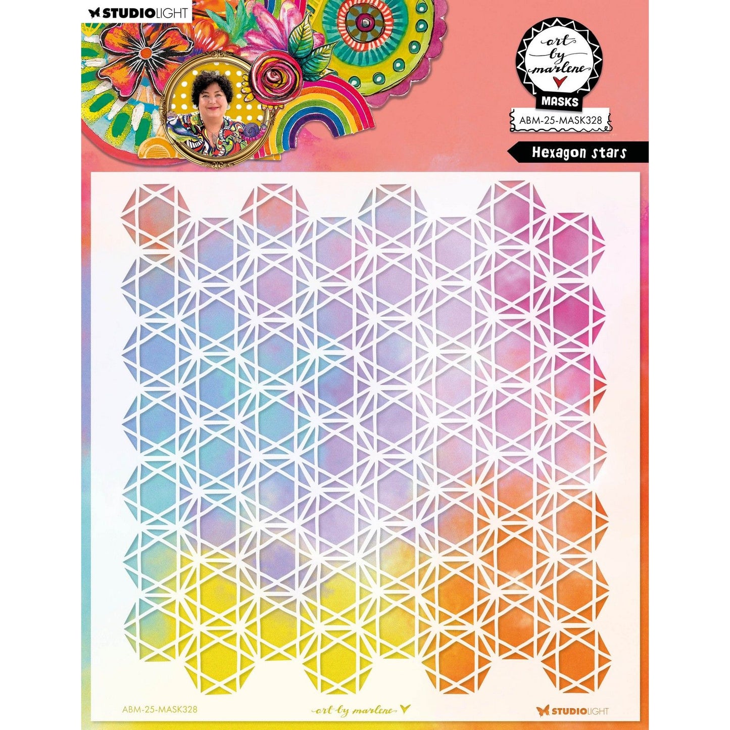 Studio light • art par Marlene masque étoiles hexagonales