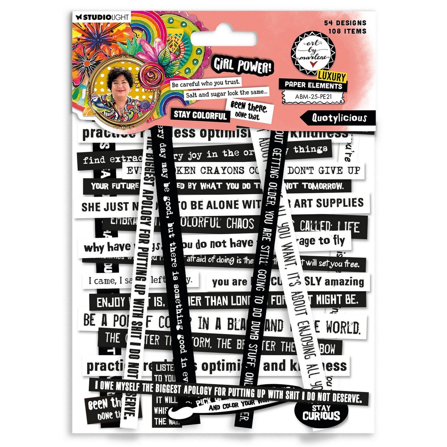 Lumière de studio • art par Marlene Paper Elements beaucoup de citations