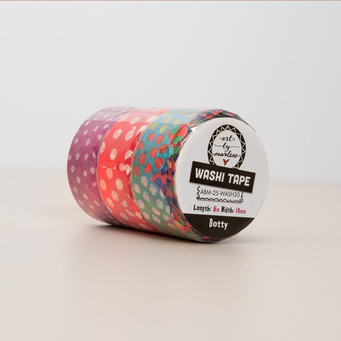Lumière de studio • art par Marlene washi tape dotty