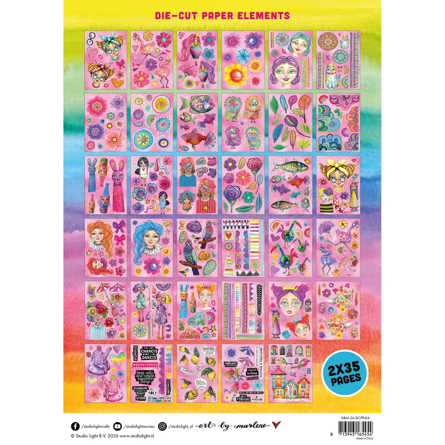 Studio light • art by marlene design bloc de papier folie multicolore