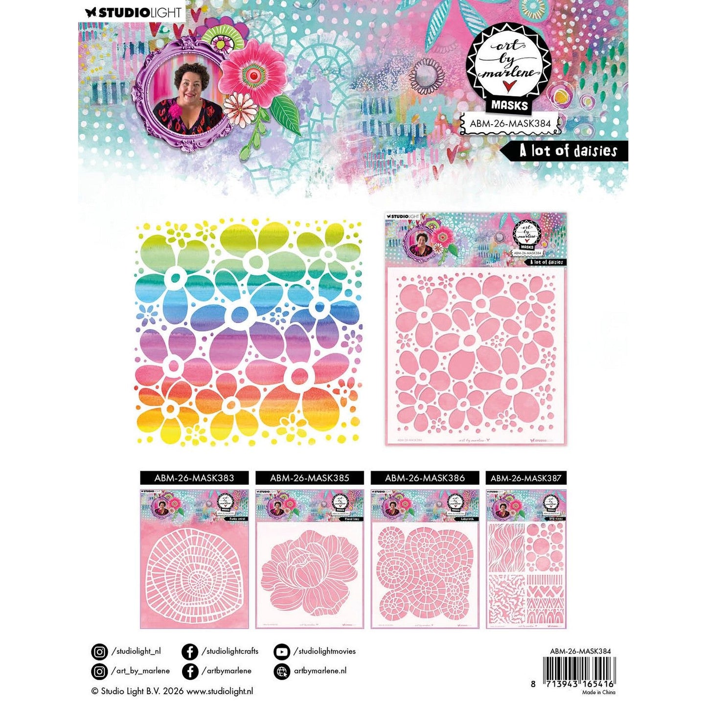 Lumière de studio • art de Marlene masque beaucoup de marguerites