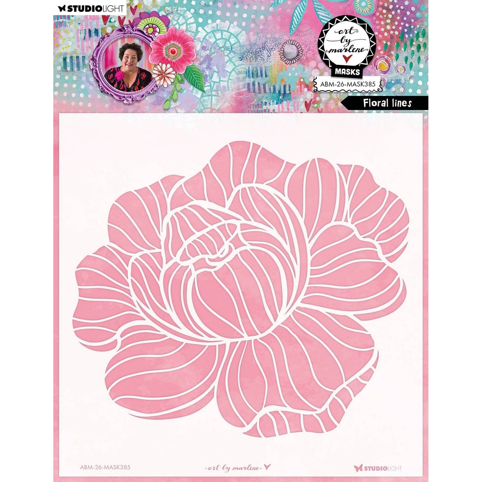 Lumière de studio • art par Marlene masque lignes florales