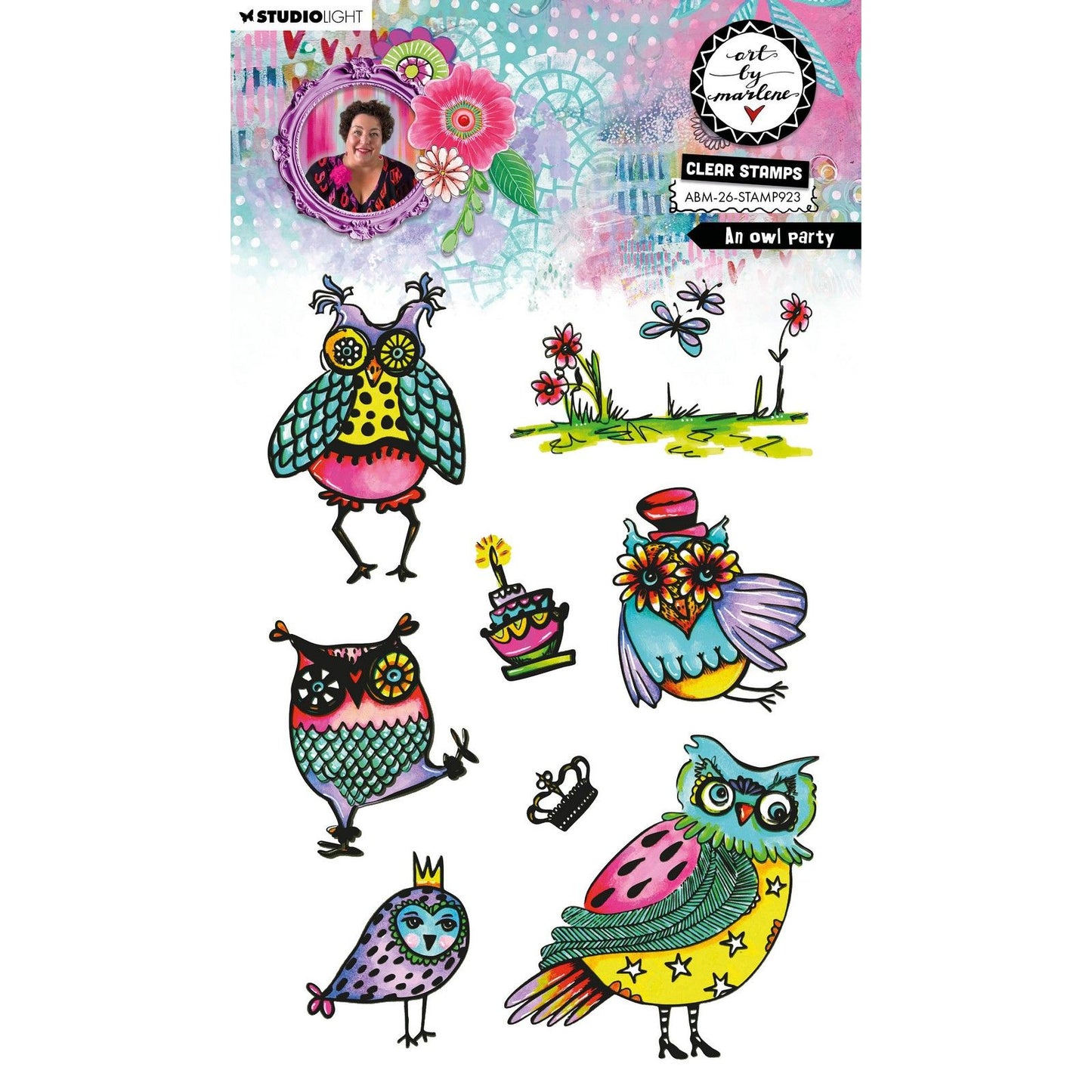 Studio Light • art par Marlene tampon transparent une fête de hibou
