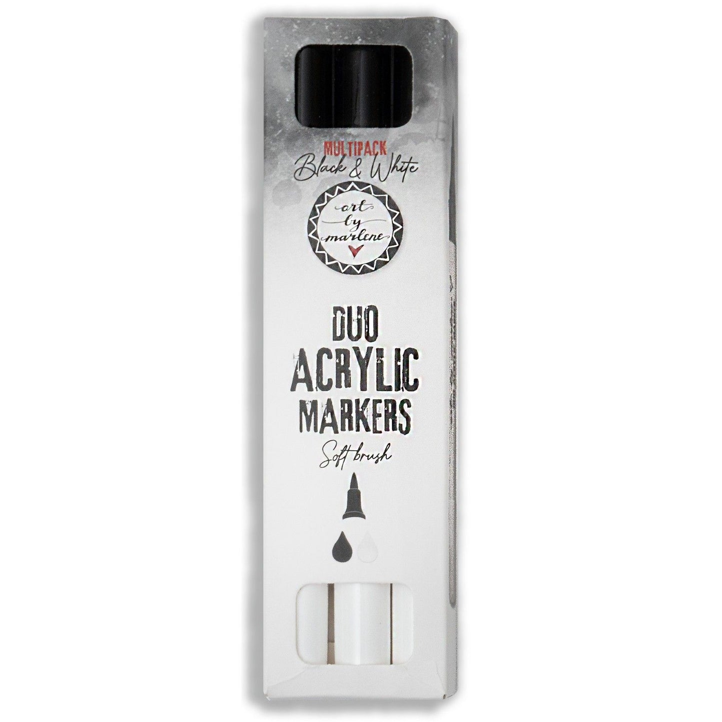 Lampe de studio • duo de marqueurs acryliques essentiels noir et blanc