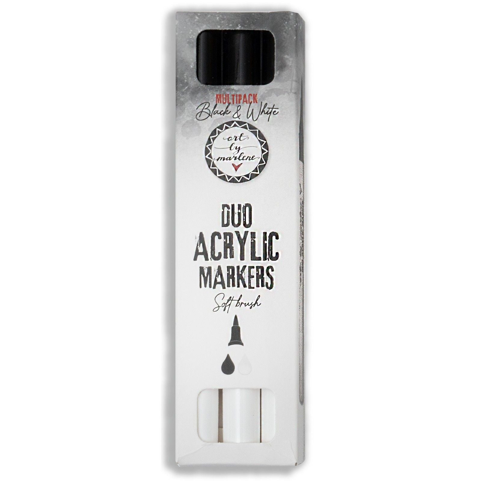 Lampe de studio • duo de marqueurs acryliques essentiels noir et blanc