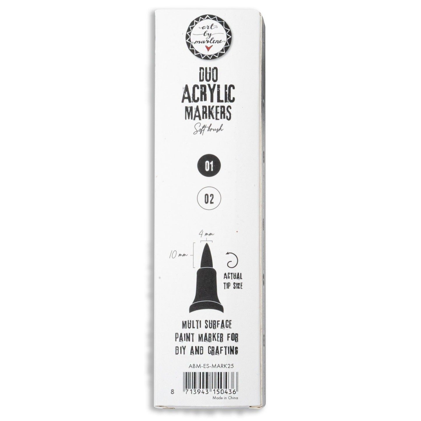 Lampe de studio • duo de marqueurs acryliques essentiels noir et blanc