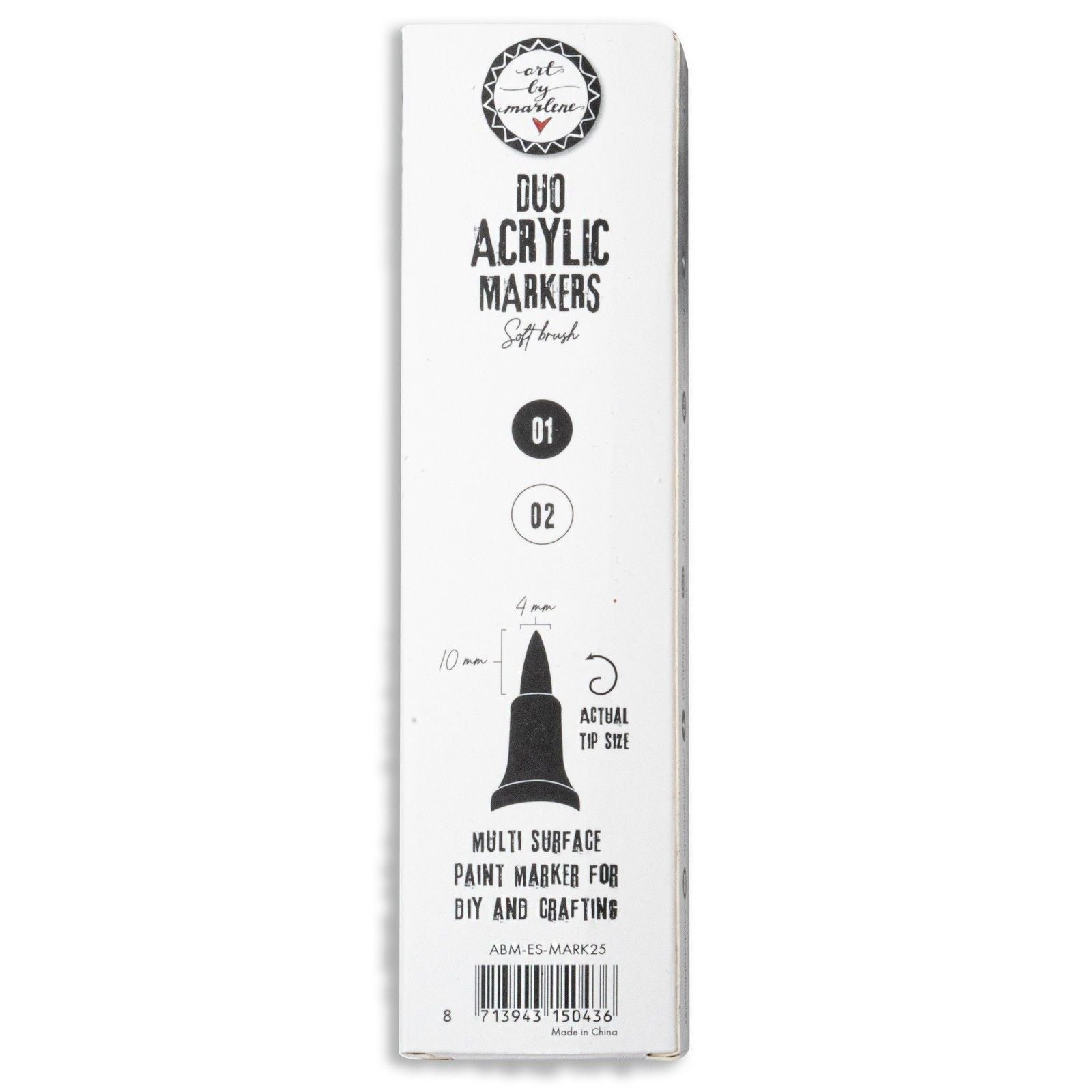 Lampe de studio • duo de marqueurs acryliques essentiels noir et blanc