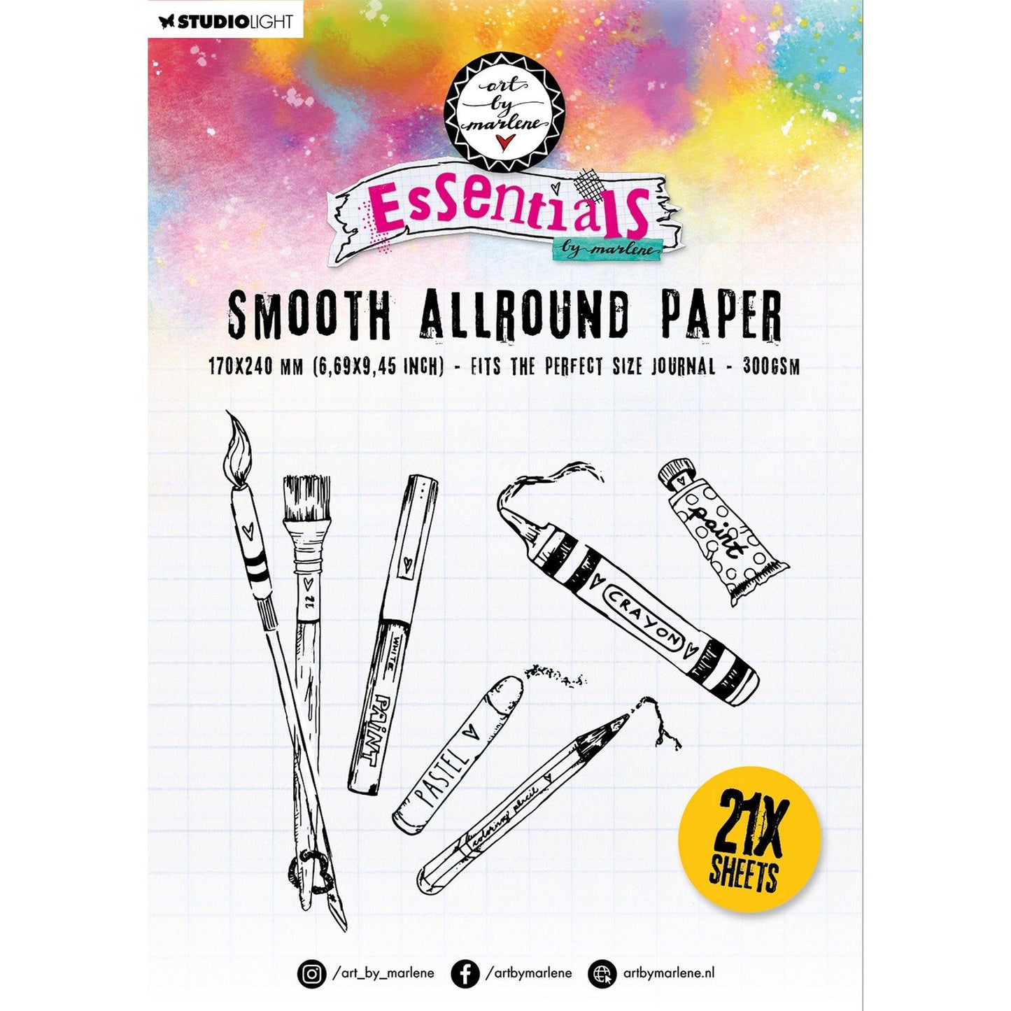 Studio Light • Bloc de papier Essentials Papier polyvalent lisse