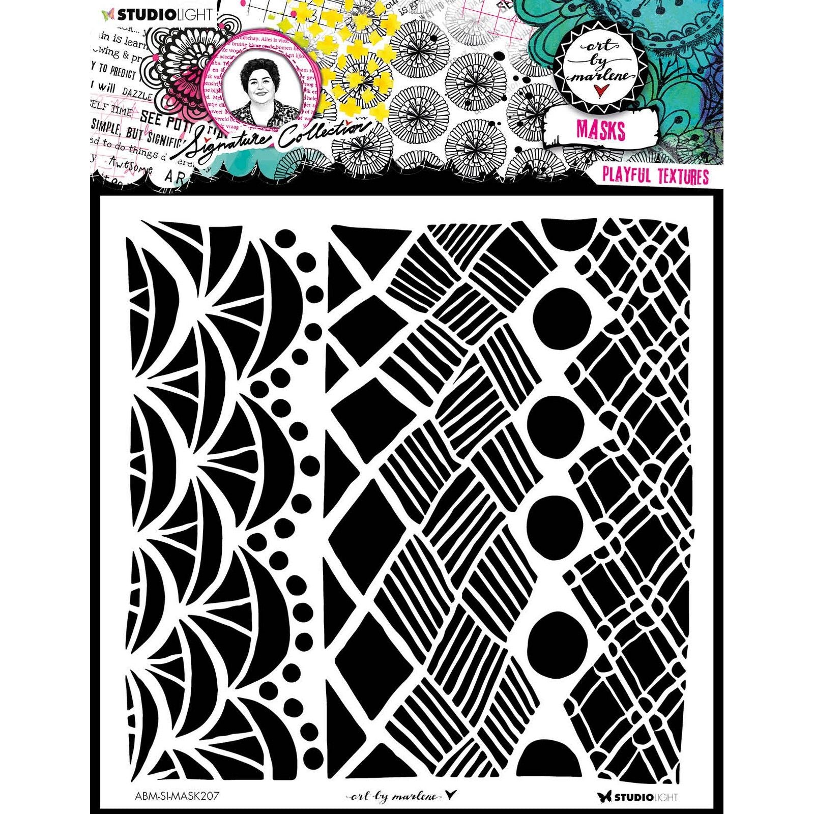 Studio Light • Pochoir de masque de collection signature, textures ludiques