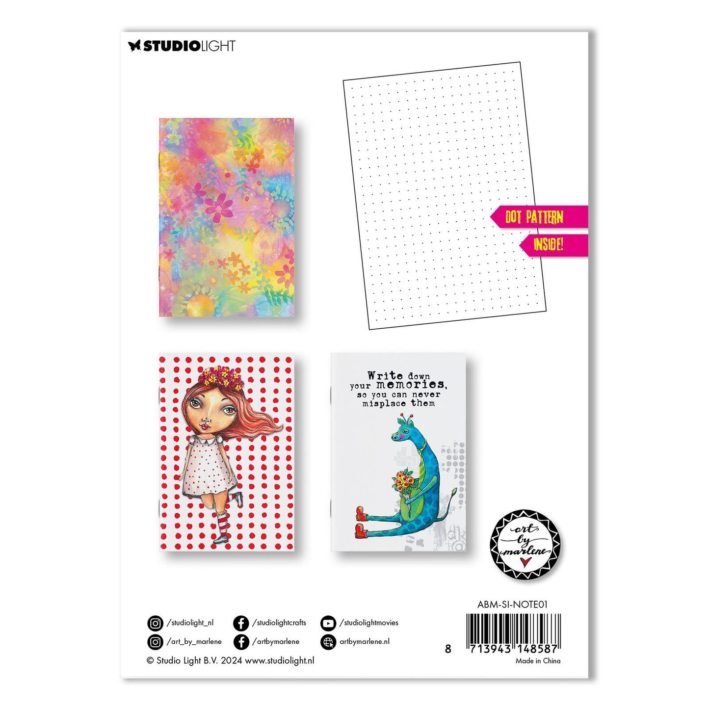 Studio Light • Bullet Journals de la collection Signature A6, lot de 3