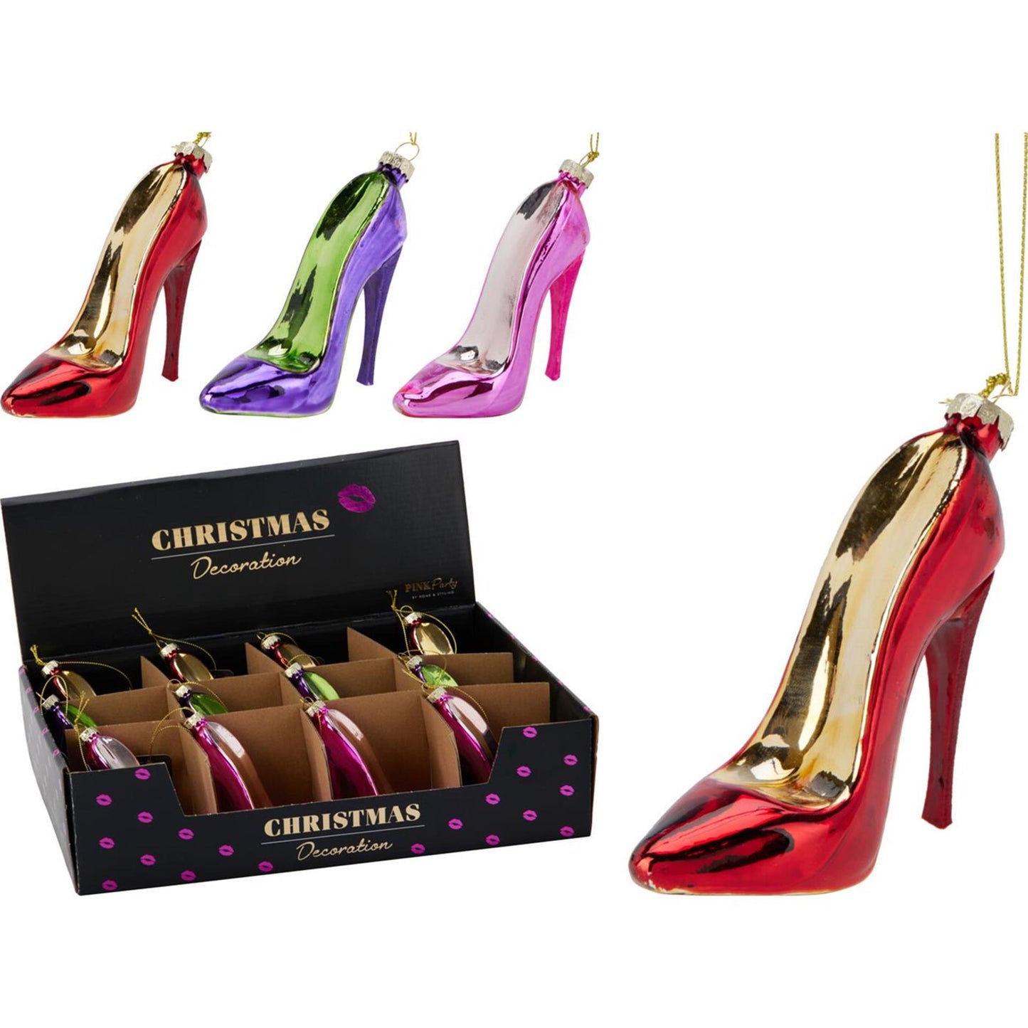Cintre chaussure talon 9,5cm présentoir 12pcs