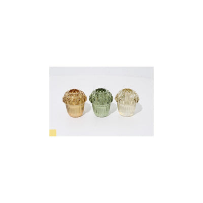Bougeoir de style maison en verre 6,4 cm