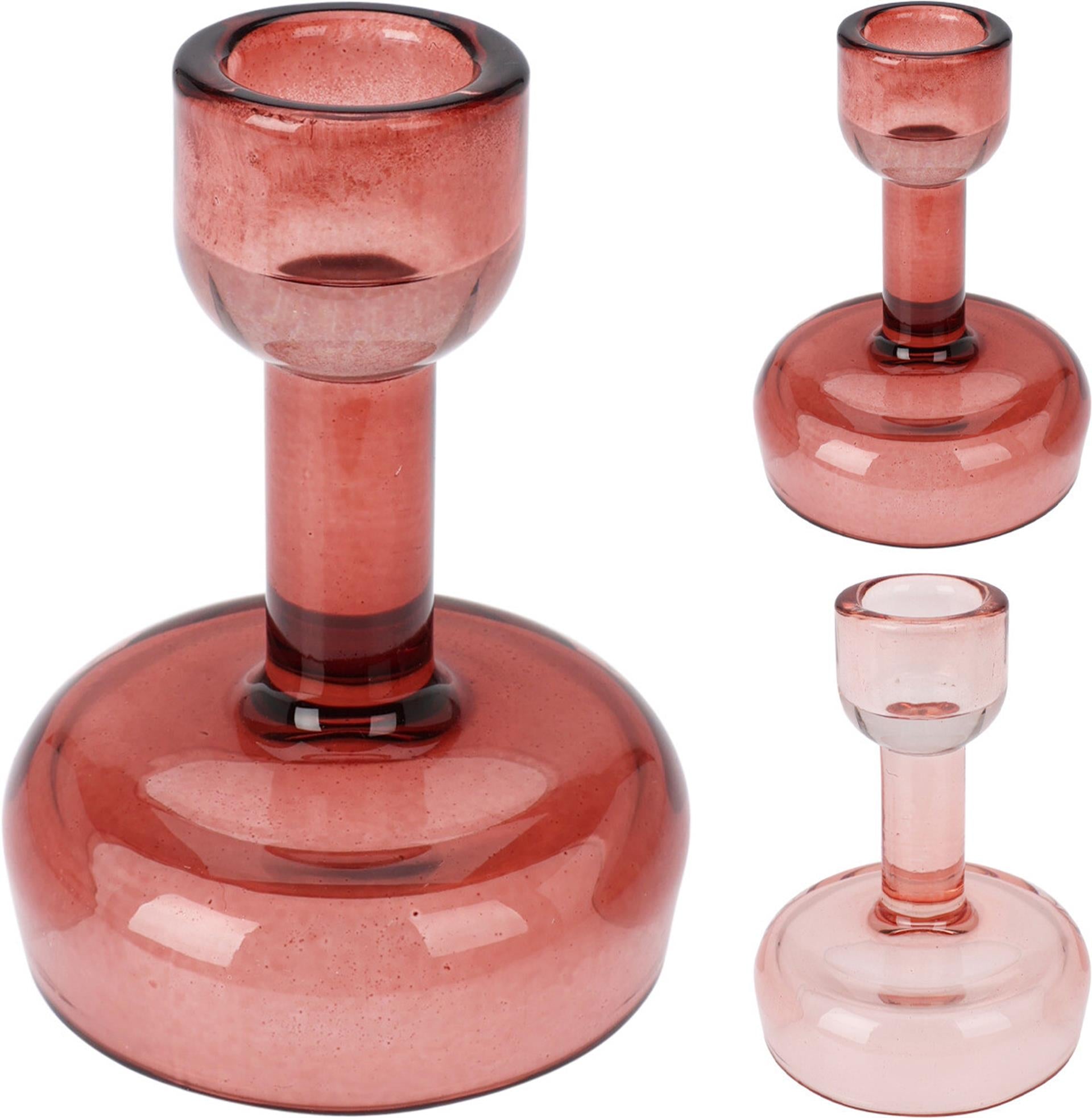 Bougeoir home style verre 7x10cm réversible