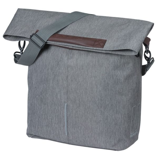 Basil sac city shopper gris | crochets micro | 16l