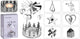 Porte-bougie chauffe-plat carrousel argent style maison