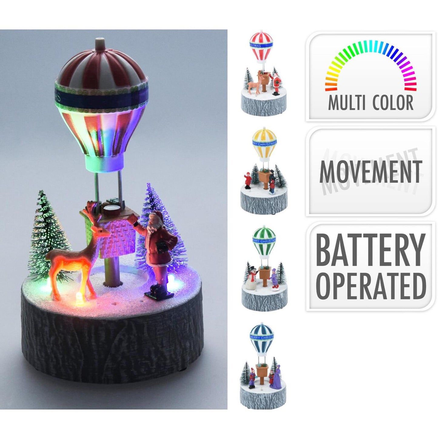 Décoration scène de Noël LED 17cm