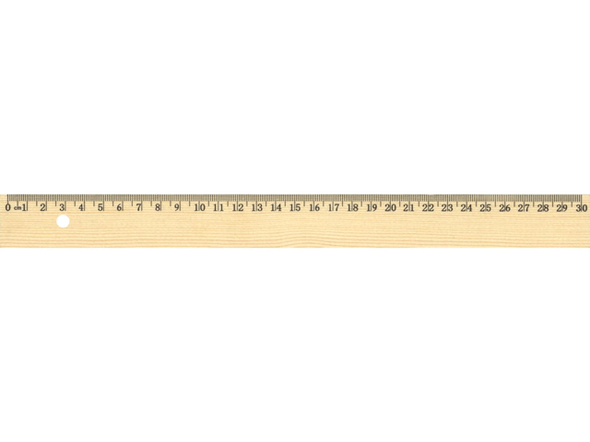 Règle Kangaro 30cm en bois avec incrustation en métal