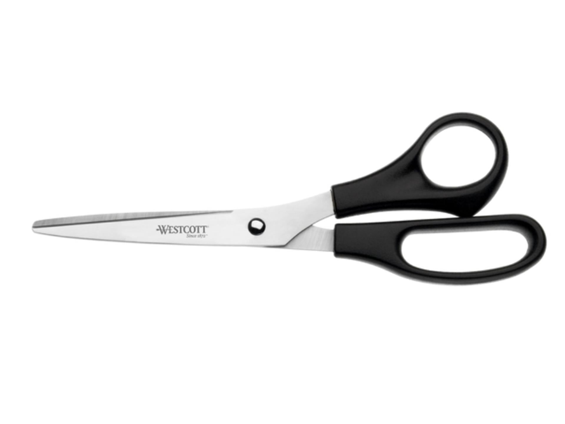 Quantore Schaar Westcott Buro 210 mm en acier inoxydable avec poignée en plastique grand œil