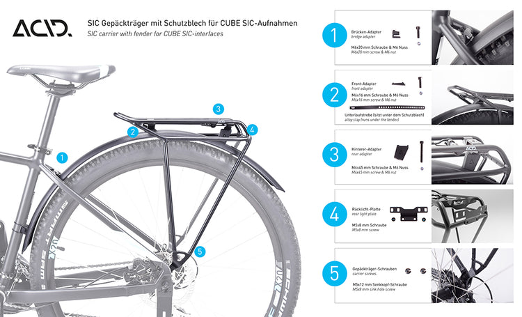Porte-bagages arrière Acid Rilink Sic Pure 27.5