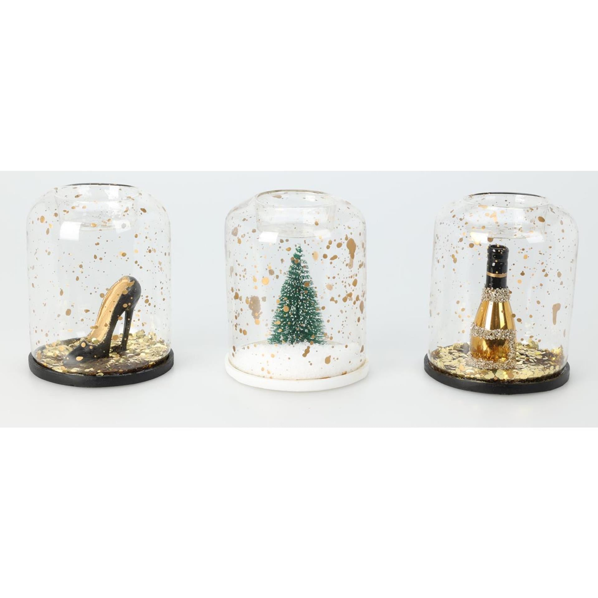 Photophore de style maison avec paillettes