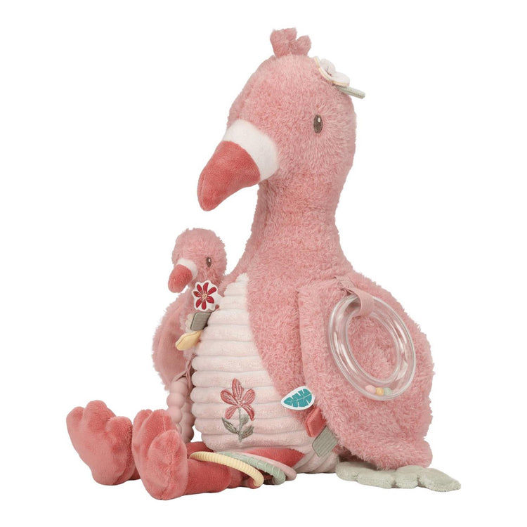 Little Dutch Safari Friends peluche d'activité flamant rose