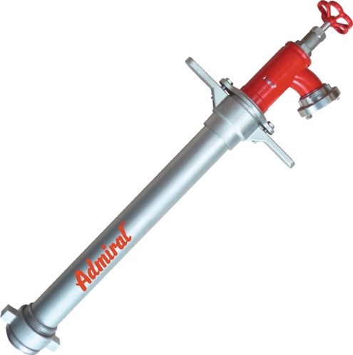 Borne d'incendie Admiral | aluminium | DN80 | 1 x c-drain, 1 vanne | 1 pièce - 1090av-80-c - 1090av-80-c