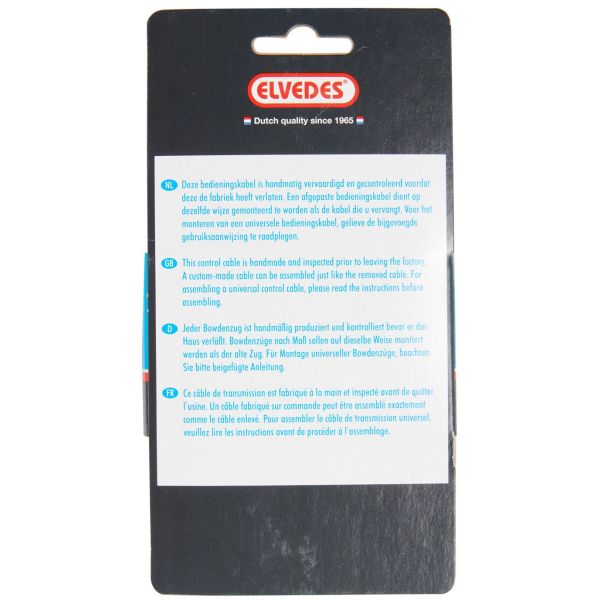 Jeu de câbles Elvedes Frein à tambour 1.70M 2.35M Acier inoxydable Noir