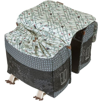 Basil Bohème Sac double pour vélo - Noir - 35L - Imperméable - Cuir artificiel Détails
