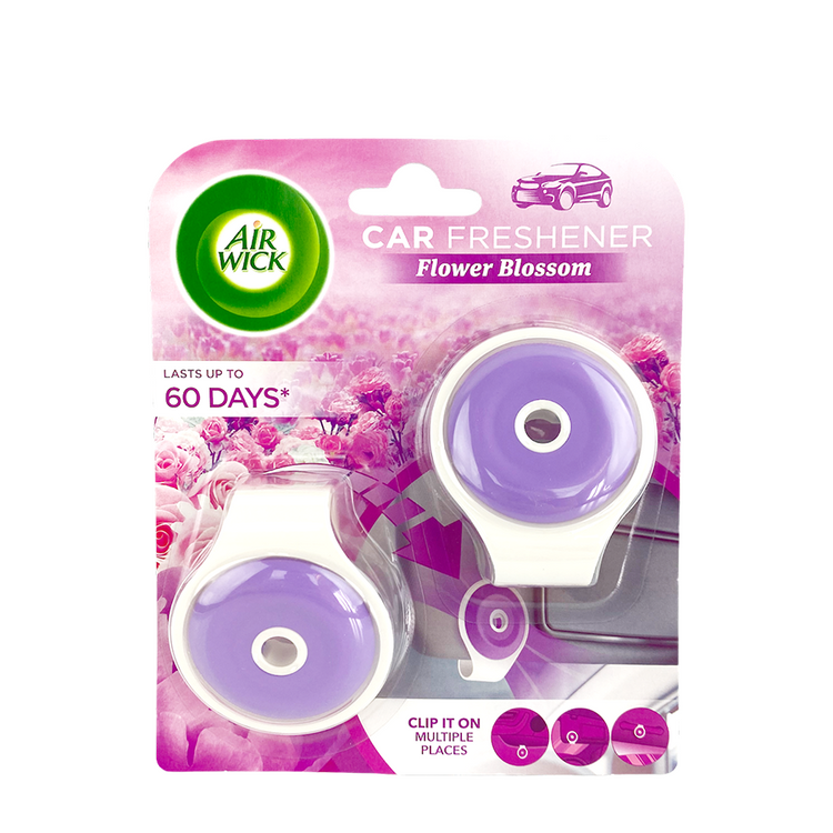 Air wick désodorisant voiture fleur de fleur 2x9g