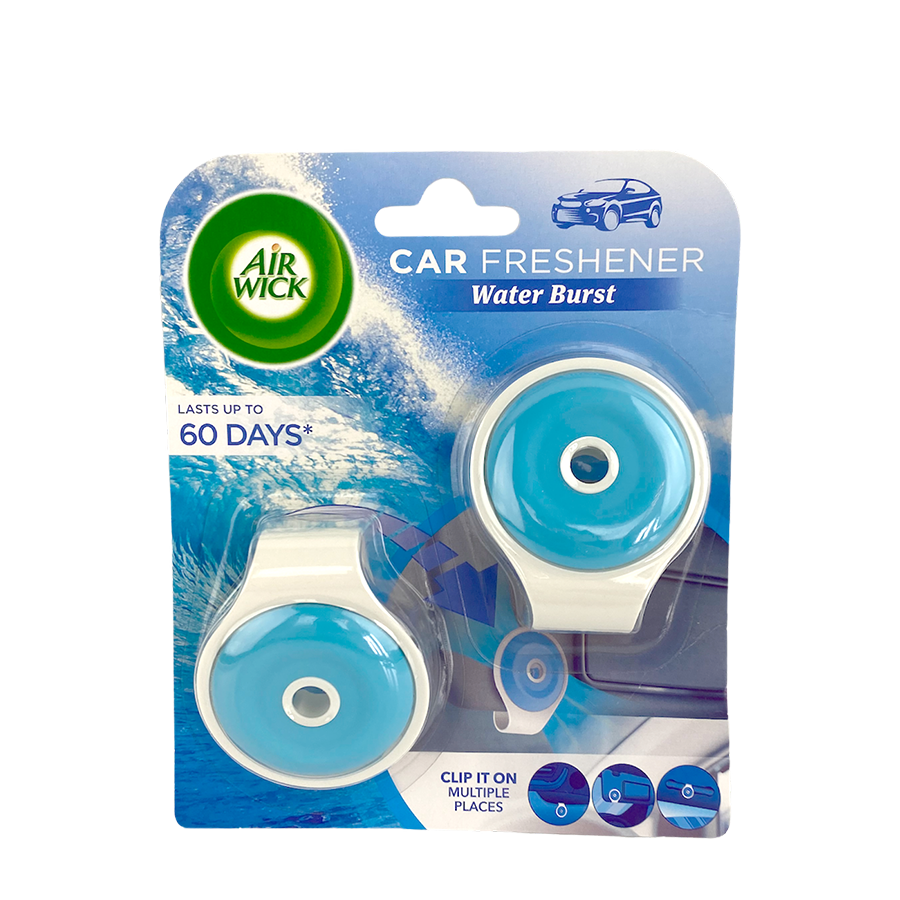 Air wick désodorisant voiture éclat d'eau 2x9g