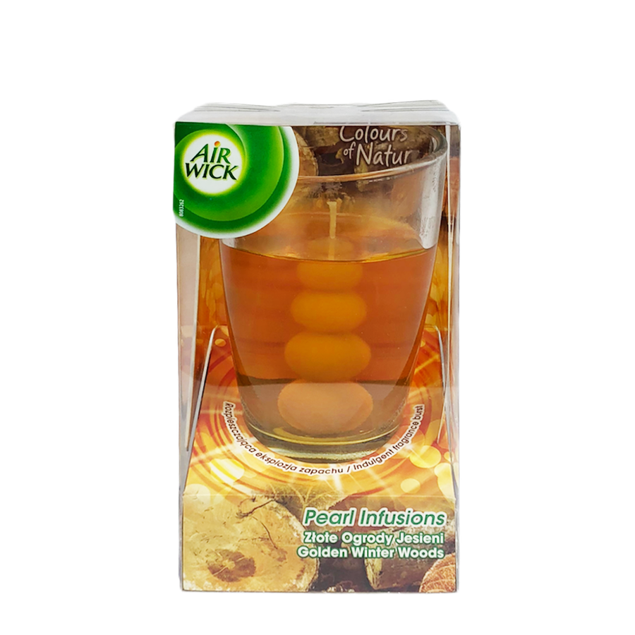 Air wick infusions de perles de verre parfumées bois d'hiver dorés 120g