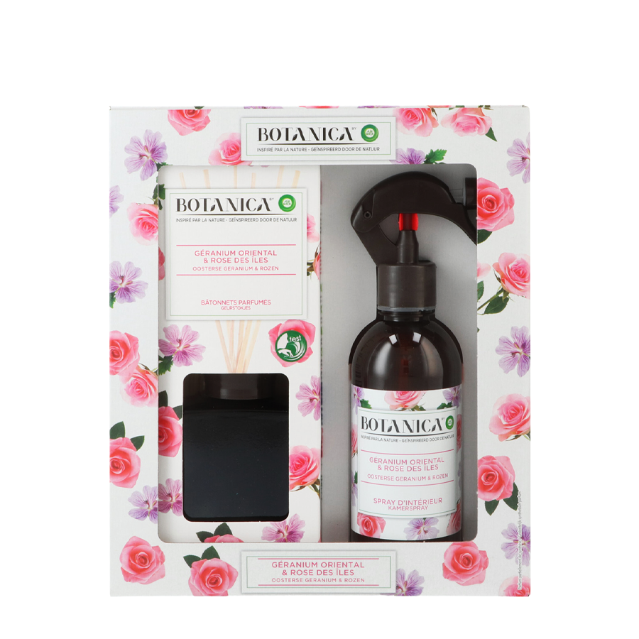 Coffret cadeau Air Wick Botanica Island Rose Géranium oriental