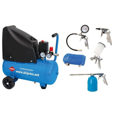 Airpress hlo215-25 | compresseur | avec jeu de 6 pièces | 215 l min | 24 litres - 48140