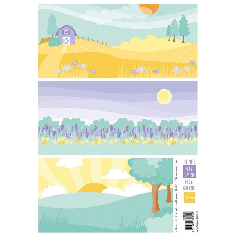 Marianne design • feuille découpée pour les fonds du début du printemps d'Eline