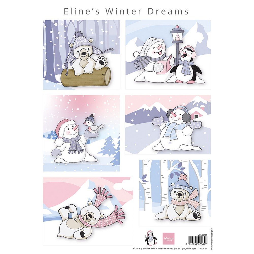 Marianne design • feuille découpée Les rêves d'hiver d'Eline